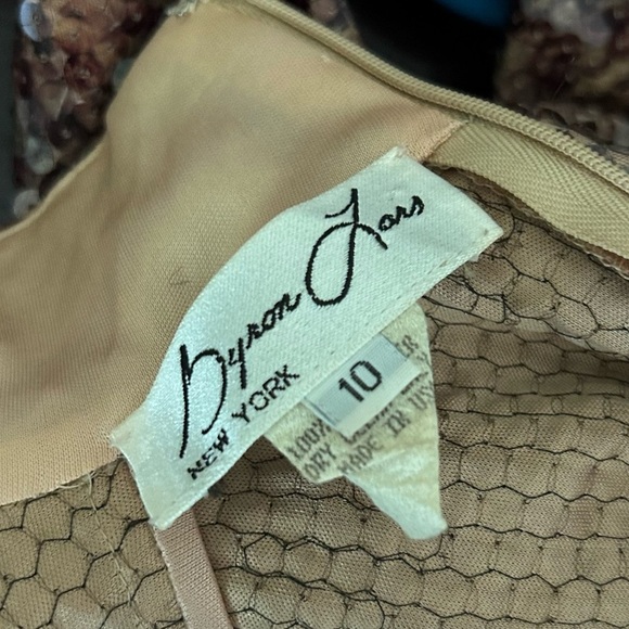 Anthropologie Byron Lars Metallic Sequin Long Sleeve Bodysuit in Bronze Sz 10 - Picture 7 of 7